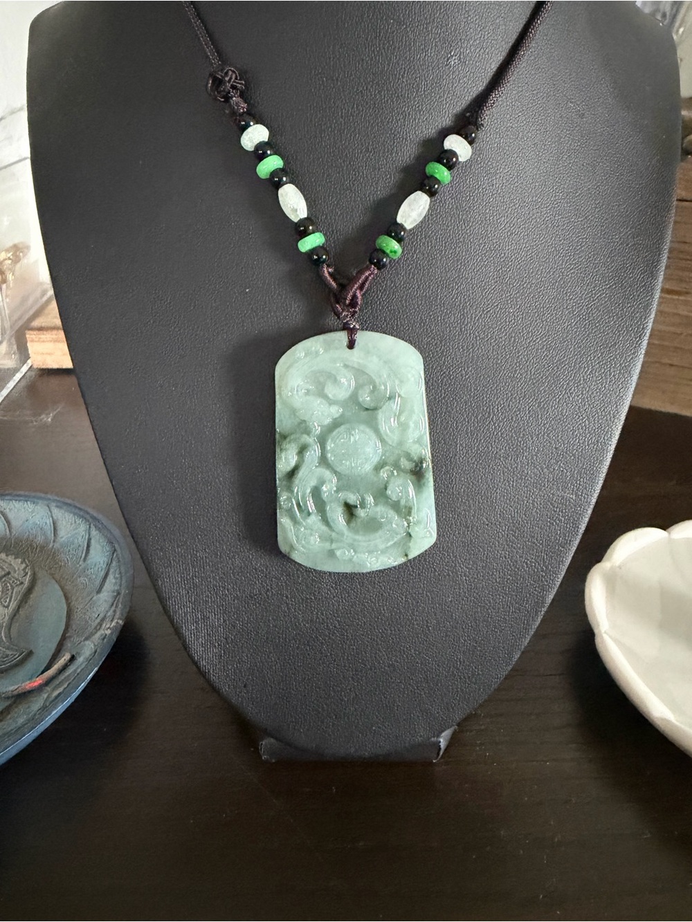Jade Carved Green Pendant Necklace by Jade - Picture 2 of 3